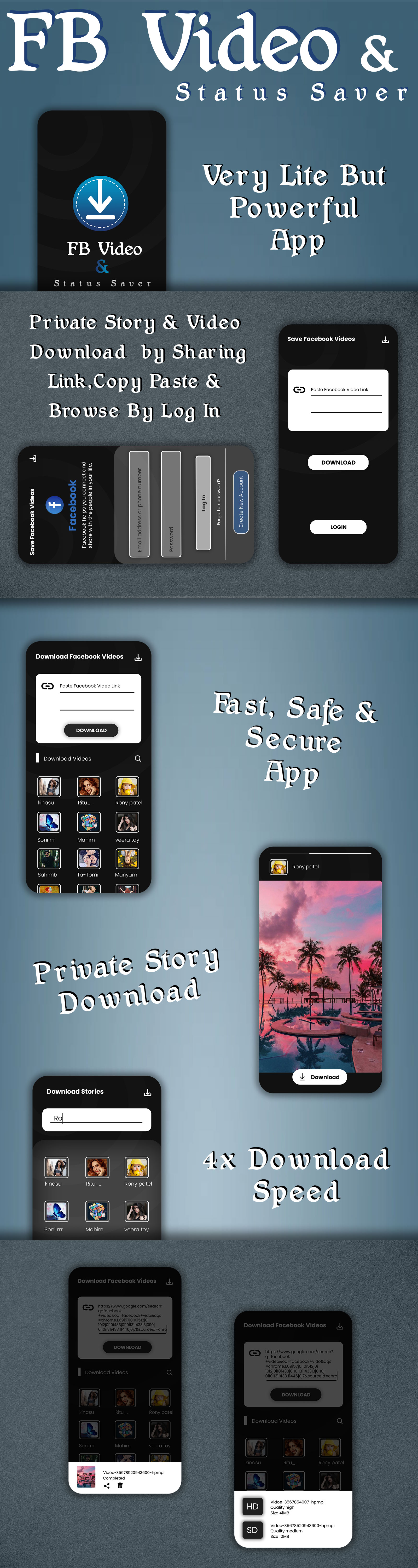 FB Video and Status Saver - Video downloader for Facebook - FB Video Downloader - Story Saver